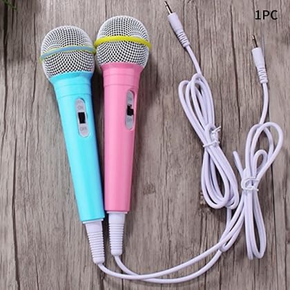 Pilarmuture Microphone for Kids, Kids Microphone for Singing Portable Dynamic Microphone with 3.5mm Jack Connector Handheld Karaoke Wired Microphone for Girls Boy Toy Gifts(Pink)