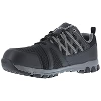 Reebok Men's Rb4015 Sublite Athletic Soft Toe Work Shoe Black with Grey Trim Industrial & Construction