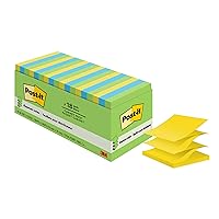 Post-it Super Sticky Notes, 3x3 in, 18 Pads, 100 Sheets/Pad, 2x the Sticking Power, Floral Fantasy Collection, Bold Colors, Recyclable