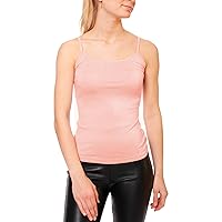 Easy Young Fashion Women's Spaghetti Top Undershirt with Spaghetti Straps Skinny Fit - - One size