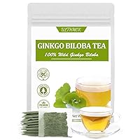 Premium 40 Ginkgo Biloba Tea, Made with 100% Natural Ginkgo Biloba Leaves, No Additives & Caffeine Free.