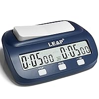 Chess Clock Upgraded Digital Chess Clock Timer with Bonus Delay Timing Mode Count UP/Down Alarm Function for Chess Board Game Classic Chess Clocks for Adult and Chess Beginnners Blue