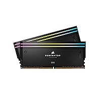 CORSAIR Dominator Titanium RGB DDR5 RAM 48GB (2x24GB) DDR5 7200MHz CL36 Intel XMP iCUE Compatible Computer Memory - Black (CMP48GX5M2X7200C36)