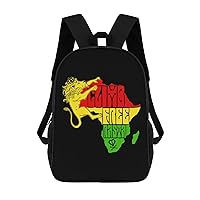 Rasta Lion Map Durable Adjustable Backpack Casual Travel Hiking Laptop Bag Gift for Men & Women