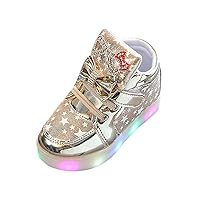 Boy Boots Size 5 Toddler Baby Fashion Star Luminous Child Casual Colorful Light Shoes Glitter Shoes for Little Girls