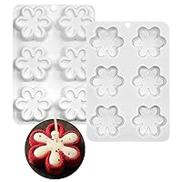 Flower Shape Chocolate Candy Molds Silicone Baking Mold Ice Cube Tray-Wedding Festival,Parties and DIY Crafts Pudding Chocolate Silicone Molds (Flower E)