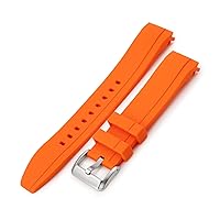 StrapXPro Rubber Strap Compatible with Seiko New Monster 4th Generation SBDY035 SRPD25, Orange