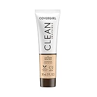 CoverGirl Clean Invisible, Light Beige, Foundation, Blendable Formula, Buildable Coverage, Lightweight, Natural Finish, Non-Comedogenic, 1oz