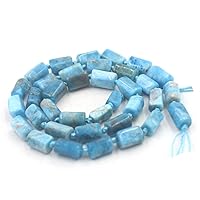 SR BGSJ Jewelry Making Natural 8x10mm Faceted Tube Crude Chips Gemstone Loose DIY Beads Knot Strand 15