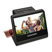 24 MP Film & Slide Scanner with Large 5 Inch LCD Screen, All-in-One Digital Film Scanner Converts B&W/135/110/126 KPK Negative and Super 8/Monochrome Slides into Digital Photos Built-in 16GB Memory