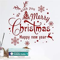 Wall Stickers Murals Merry Christmas Festival Wall Stickers for Kids Room Shop Nursery Home Decor Happy New Year Wall Decals Vinyl Mural Art