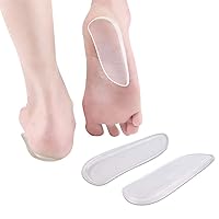 Medial & Lateral Heel Wedge Silicone Insoles (Pair) - Supination & Pronation Corrective Adhesive Shoe Inserts for Foot Alignment, Knock Knee Pain, Bow Legs, Osteoarthritis