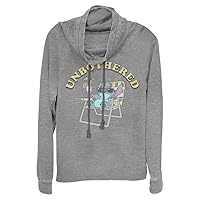 Disney Lilo & Stitch Unbothered Women's Long Sleeve Cowl Neck Pullover