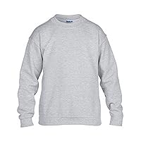 Gildan Big Boys Heavy Blend Crewneck Waistband Sweatshirt, Sport Grey, X-Small