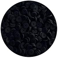2000pcs Black Clay Beads for Bracelets Making - Heishi Polymer Flat Disc Spacer Clay Bead for Jewelry Earring DIY Crafts 6mm