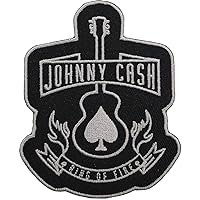 Men's Johnny Cash Guitar Woven Patch