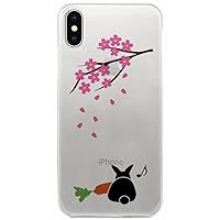 otas iPhone X 888-71408 Hard PC Cover, Clear Case, Rabbit, for Eating Flowers