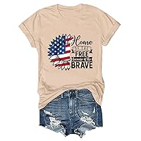 Women American Flag Shirts USA Flag Stars Stripes Graphic Blouse Patriotic Shirt 4th of July T Shirt Summer Tops Tee