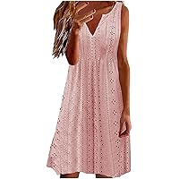 Womens Sleeveless Dresses Dresses for Women V Neck Beach Vintage Goth Hawaiian Summer Fall Dresses 2024