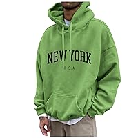 Mens Hoodies Print Fashion Loose Unisex Oversized Lightweight Long-Sleeved Fall Hoodies With Designs