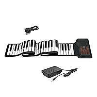 Harilla Digital Music Piano Keyboard, 128 Tones and Rhythms, Travel Piano, 88 Keys, Flexible Piano for Rolling Up for Children