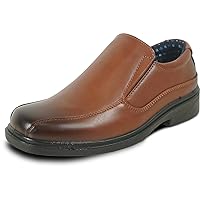 bravo! Boy Classic Slip-on Loafer and Lace-up Oxford William Kid Dress Shoe School Uniform with Removable Insole and Square Toe Black Brown Black Patent