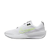 Nike Interact Run Men's Road Running Shoes (FD2291-100, White/Wolf Grey/Black/Volt) Size 10