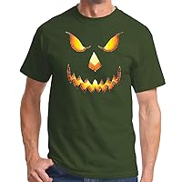 Pumpkin Jack-o-Lantern Scary Halloween Costume Adult T-Shirt Tee Shirt