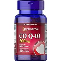Puritan's Pride Q-Sorb Co Q-10 200 mg-30 Rapid Release Softgels | Supports Heart Health and Cardiovascular System | Dietary Supplement | Healthy Supplement | Energy Supplement | Gluten Free