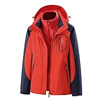 Women's Raincoats Waterproof Winter Warm Thicken Plus Size Hooded Snow Coat Cycling Bike Outdoor Raincoat Windbreaker