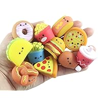 Set of All 12 Cute Junk Fast Food Mochi Squishy Snacks - Kawaii - Cute Individually Wrapped Toys - Sensory, Stress, Fidget Party Favor Toy (Set of All 12 Foods (1 of Each))