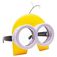 Sun-Staches Minions Official Sunglasses, Despicable Me 4 Kevin, Stuart & Bob Costume Accessories, UV 400, One Size Fits Most