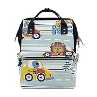 Diaper Bag Backpack All Kinds of Races Casual Daypack Multi-Functional Nappy Bags