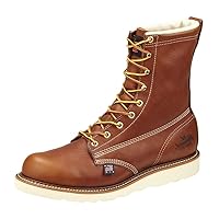 Thorogood American Heritage 8” Soft Toe Work Boots for Men Made from Premium Leather with Slip-Resistant Wedge Outsole and Shock-Absorbing Insole; EH Rated