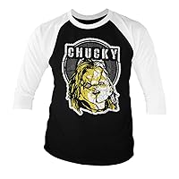 Chucky Officially Licensed Cracked Baseball 3/4 Sleeve T-Shirt
