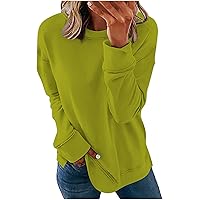 Winter Full Sleeve Shirts Women's Fashion Cozy Crew Neck Top Womans Light Striped