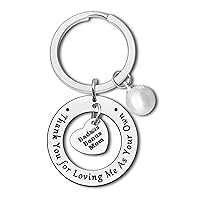 Stepmom Keychain Gift Bonus Mom Jewelry Gifts for Mothers Day Adoption Gifts Appreciation Gift for Step Mother Bonus Mom Mother in Law Wedding Gifts Christmas Birthday Gifts from Step Daughter Son