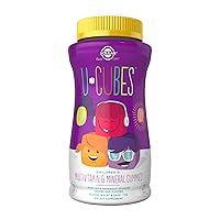 Solgar U-Cubes Children's Multi-Vitamin & Minerals, 120 Gummies - 3 Great-Tasting Flavors, Grape, Orange & Cherry - Ages 2 & Up - Non GMO, Gluten Free, Dairy Free - 60 Servings