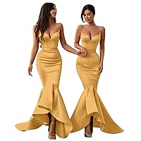 Satin Prom Dress for Women 2024 Sweetheart Formal Gown Sleeveless Evening Dress ZW004