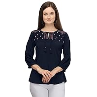 for Women Polyester Solid Western Tops