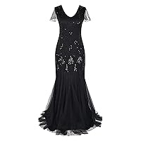 Women's Vintage Sequin Gown Dress Banquet Light Luxury Party Evening Skirt Long Dress Formal Dresses for Women