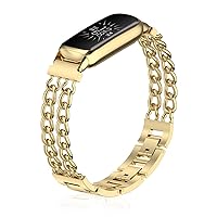 Compatible with Fitbit Luxe Bands, Metal Band Stainless Steel Adjustable Wristband Replacement Strap for Fitbit Luxe Smart Watch for Women Men