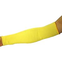G & F 58126-6 100% Kevlar 18-Inch Cut Resistant Knit Sleeve without Thumb Hole, Yellow, Sold by 6-piece pack