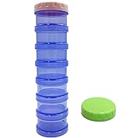 Weekly Pill Organizer, Travel Daily Pill Case, 7 Day Pill Organizer Large, Stackable Pill Box with Mosture Proof Design for Bag to Hold Pills/Vitamin/Fish Oil/Supplements/Medication