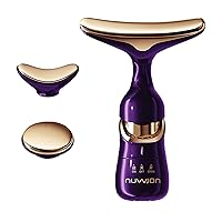 Electric Massager for Eye, Facial, and Neck, Anti Wrinkles Face Massager Facial Lifting Tools, Face Skin Firming Device, Face Lifting Massager, 1* Beauty Instrument +3* Conversion Head (Purple)