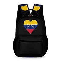 Love Venezuela Heartbeat Travel Laptop Backpack Durable Computer Bag Daypack for Men Women