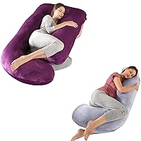 BATTOP Pregnancy Pillows for Sleeping,Support for Belly,HIPS, Legs,Side Sleeper Body Pillow