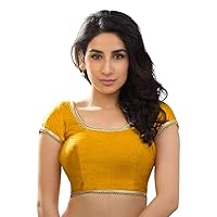 Indian Designer Women's Readymade Silk Indian Ethnic Saree Crop Top Choli Blouse