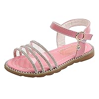 Girl Wedge Sandals Toddler Lightweight Casual Beach Shoes Children Comfort Bright Anti-slip Adjustable Slippers Shoes