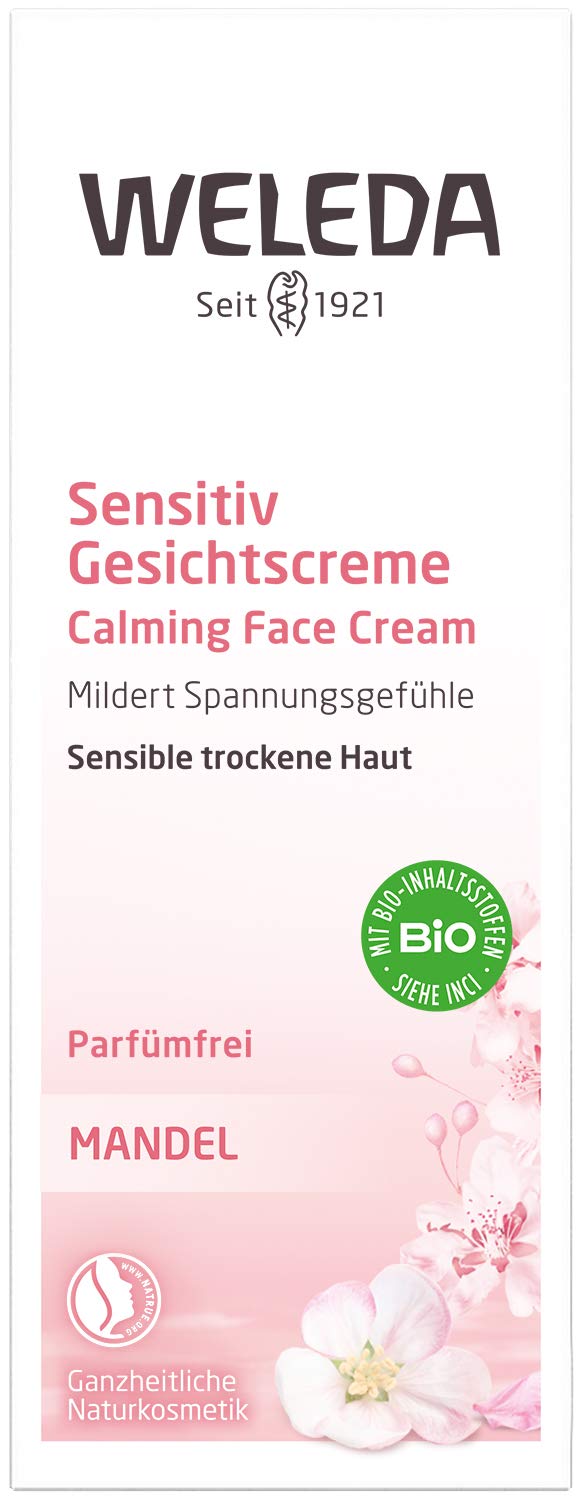 Weleda Sensitive Care Face Cream, 1 Fluid Ounce, Fragrance Free, Plant Rich Moisturizer with Sweet Almond Oil